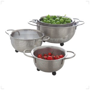 4 pcs Colanders with Spherical Rubber Feet